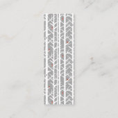 Carte De Visite Mini Cardinaux dans les bouleaux Signet gris clair (Dos)