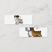 Carte De Visite Mini Caricature de chiot de boxe allemande| choisir la  (Devant / Derrière)