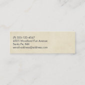 Carte De Visite Mini Caricature en bois mignon (Dos)