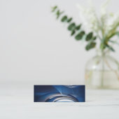 Carte De Visite Mini carnet commercial abstrait bleu-01 (Debout devant)