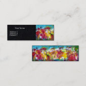 Carte De Visite Mini CARNIVAL NUIT Musique Masquerade Danseuse Papier n (Devant / Derrière)