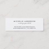 Carte De Visite Mini Carreaux minimalistes (Dos)