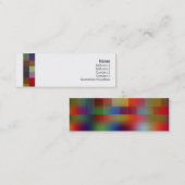 Carte De Visite Mini Carrés de couleur - maigres (Devant / Derrière)
