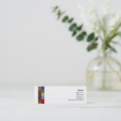 Carte De Visite Mini Carrés de couleur - maigres (Debout devant)