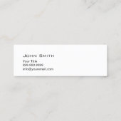 Carte De Visite Mini Carte de profil mini simple Hipster Mustache simpl (Dos)