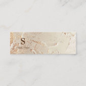 Carte De Visite Mini Carte mini oreille texture feuille or (Devant)