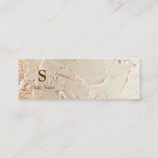 Carte De Visite Mini Carte mini oreille texture feuille or