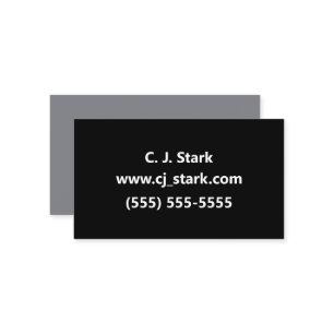 Carte De Visite Mini-Cartes de visite noirs et noirs