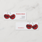 Carte De Visite Mini Cartographie Amusante & Cool Cerises Cheeky Avec L (Devant / Derrière)