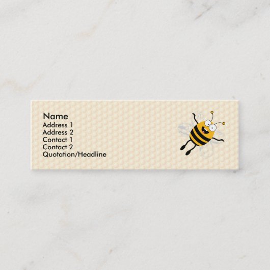 Carte De Visite Mini Cartoon Bee (Devant)
