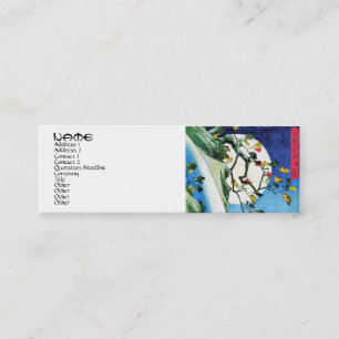 Carte De Visite Mini Cascade japonaise orientale fraîche de pleine lune