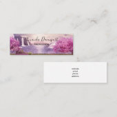 Carte De Visite Mini Cascades et cerisiers autour d'un lac (Devant / Derrière)