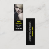 Carte De Visite Mini Casque simple du panneau noir (Devant / Derrière)