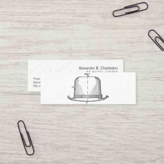 Carte De Visite Mini Casquette (Devant/Arrière en situation)
