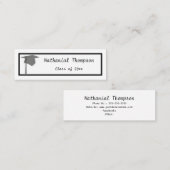 Carte De Visite Mini Casquette Argent - Nom du diplôme Insérer des cart (Devant / Derrière)