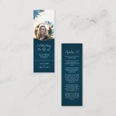 Carte De Visite Mini Célébration de la vie Photo Signet de bronze (Devant / Derrière)