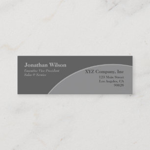 Carte De Visite Mini Cercle gris