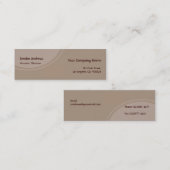 Carte De Visite Mini Cercle gris Brown (Devant / Derrière)