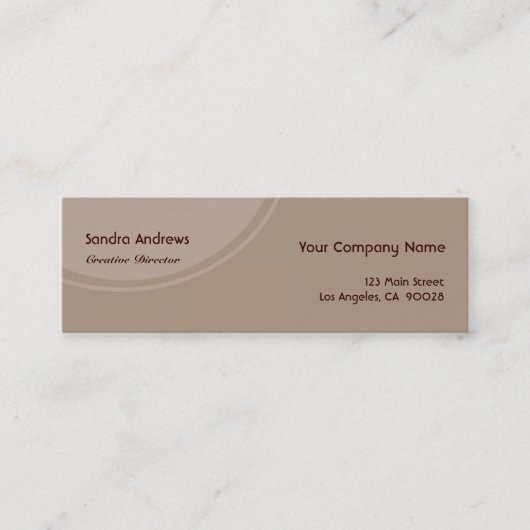 Carte De Visite Mini Cercle gris Brown (Devant)