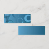 Carte De Visite Mini Cercles bleus - maigres (Devant / Derrière)