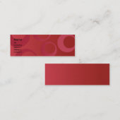 Carte De Visite Mini Cercles rouges - maigres (Devant / Derrière)