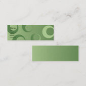Carte De Visite Mini Cercles verts - maigres (Devant / Derrière)