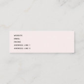 Carte De Visite Mini Cerf de Bébé mignon avec Antlers et Fleurs (Dos)