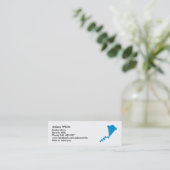 Carte De Visite Mini Cerf-volant bleu d'enfants (Debout devant)