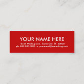 Carte De Visite Mini cerises. (Dos)