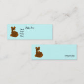 Carte De Visite Mini C'est une annonce de naissance de bébé garçon (Devant / Derrière)