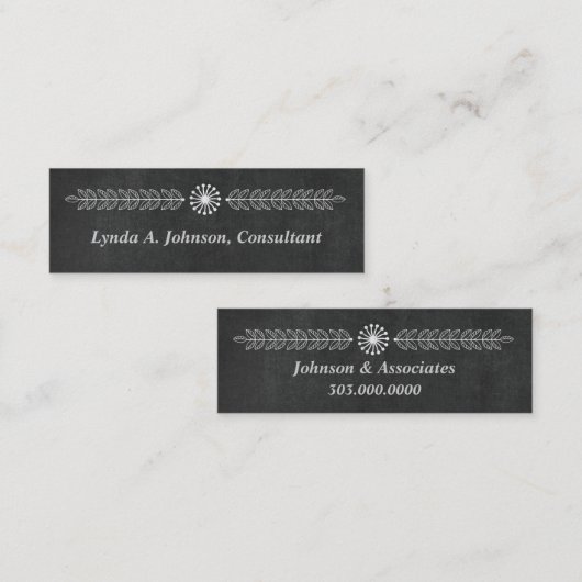 Carte De Visite Mini Chalkboard moderne professionnel (Devant / Derrière)