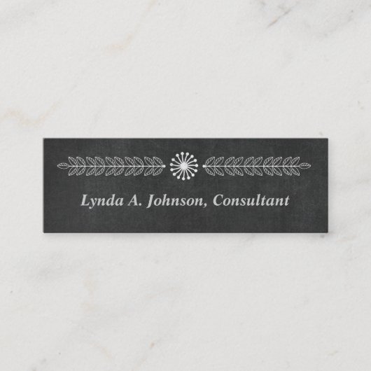 Carte De Visite Mini Chalkboard moderne professionnel (Devant)