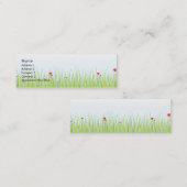 Carte De Visite Mini Champ de pavot - maigre (Devant / Derrière)