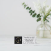 Carte De Visite Mini Champagne Black Gold Ring (livre) (Debout devant)