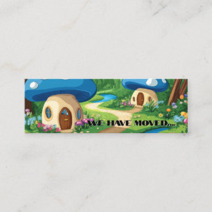 Carte De Visite Mini Champignon Nous avons déménagé