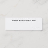 Carte De Visite Mini Changement d'adresse hilare (Dos)