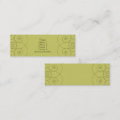 Carte De Visite Mini Charleston - vert jaune amorti (le double a (Devant / Derrière)
