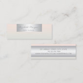 Carte De Visite Mini Charme Professionnel Moderne (Devant / Derrière)