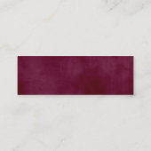 Carte De Visite Mini Charme rustique Bourgogne Blush rose Mariage Flora (Dos)