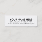 Carte De Visite Mini charpentier. (Dos)