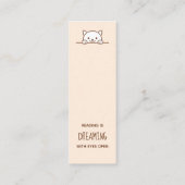 Carte De Visite Mini Chat blanc Pékin au-dessus de la citation Signet (Dos)