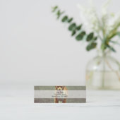 Carte De Visite Mini Chat drôle avec lunettes (Debout devant)
