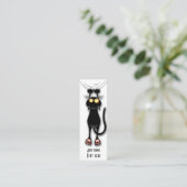 Carte De Visite Mini Chat drôle Personnage Grattant Tissu (Debout devant)