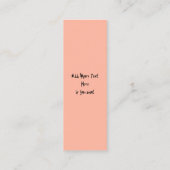 Carte De Visite Mini Chat effrayé par Citrouille Fun Halloween caractèr (Dos)