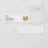 Carte De Visite Mini Chat. Kitty. mignon de gingembre (Devant / Derrière)