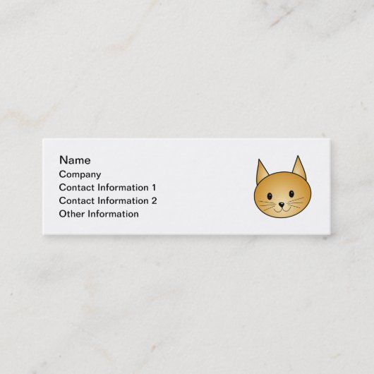 Carte De Visite Mini Chat. Kitty. mignon de gingembre (Devant)