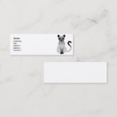 Carte De Visite Mini Chat - maigre (Devant / Derrière)