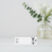 Carte De Visite Mini Chat - maigre (Debout devant)