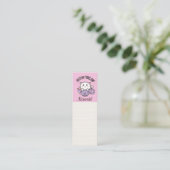 Carte De Visite Mini Chat mignon dans la tasse rose (Debout devant)