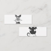 Carte De Visite Mini chat noir aux ailes monstrueuses - Choisir la coul (Devant / Derrière)